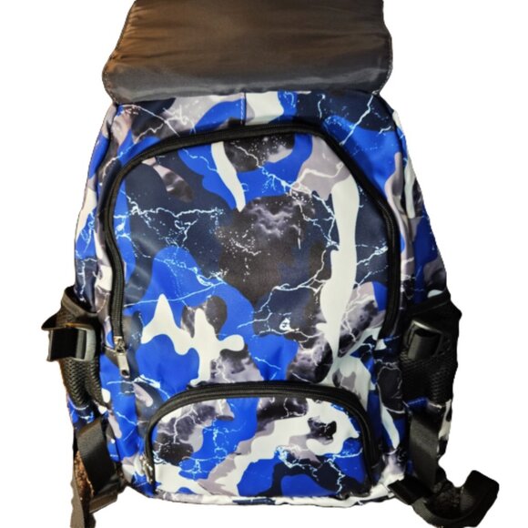 Blue Camouflage Backpack Large Compartment Elementary/Middle School NWOT - Picture 7 of 8